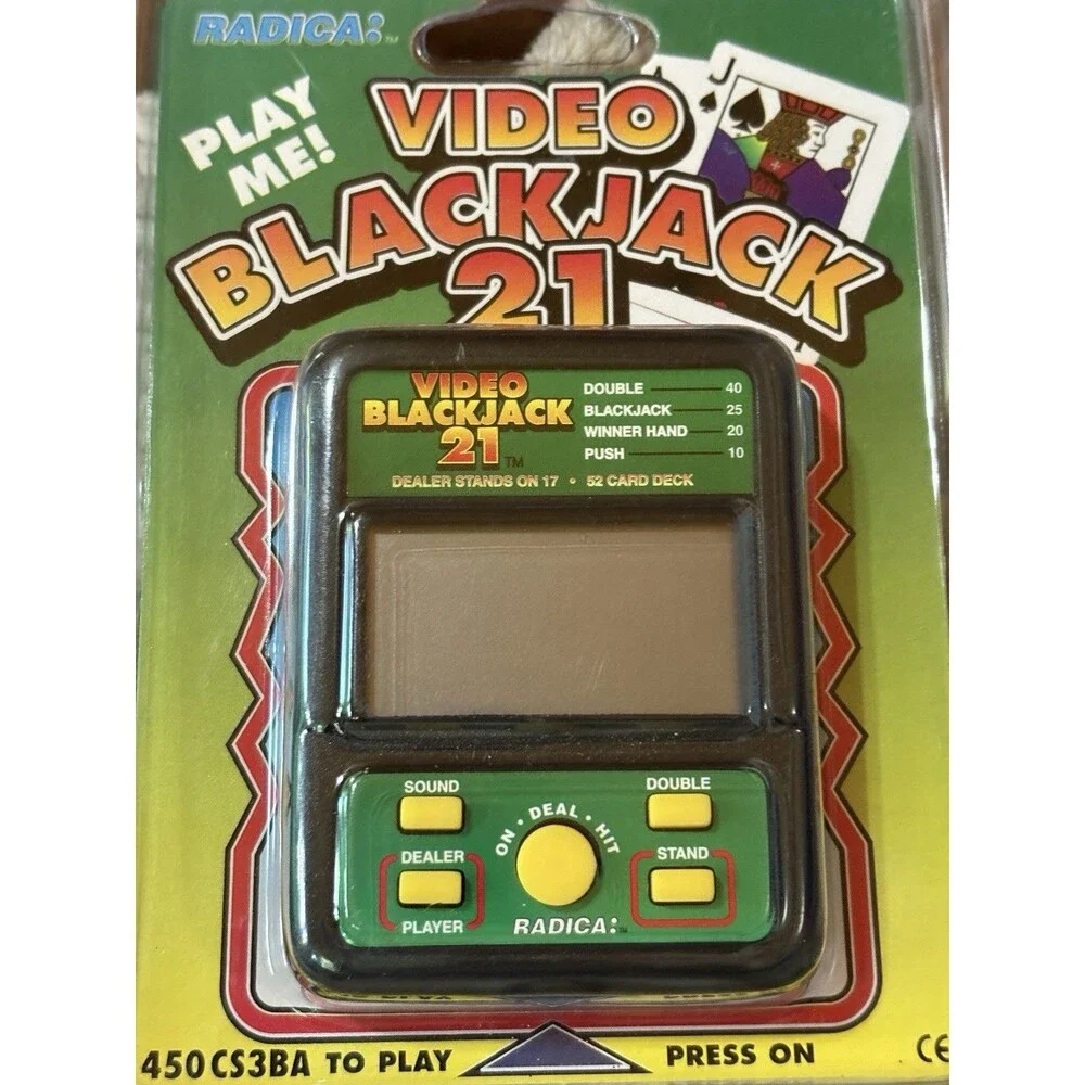 Vintage Radica Video Blackjack 21 Handheld Game Model 450 NIB